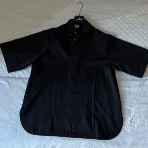 ADN Black Cotton Linen Shirt